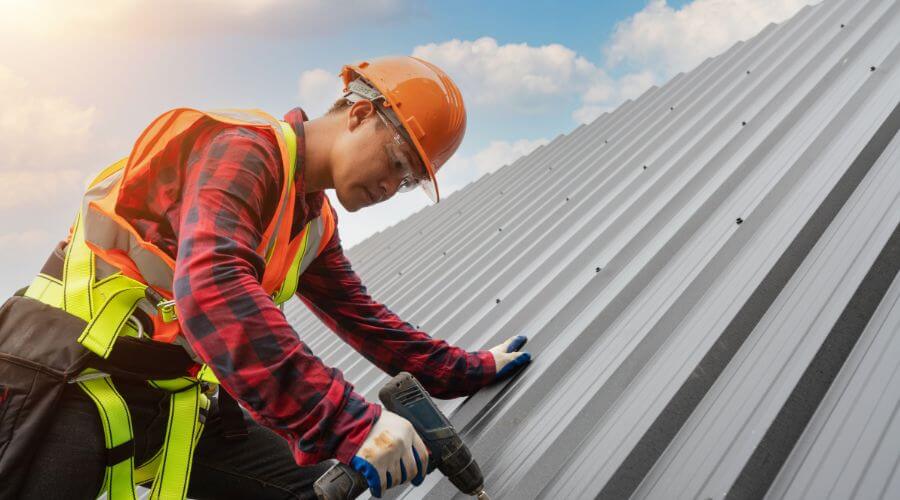 Professional metal roof installation in De Pere, WI